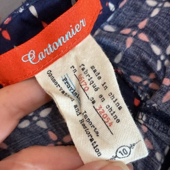 Anthropologie by Cartonnier Blue Wide Leg Pants Size 10 - Picture 12 of 14